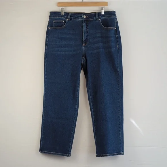 Universal Standard Etta High Rise Straight Leg Jeans in Aged Indigo l Size 16 - Picture 7 of 12